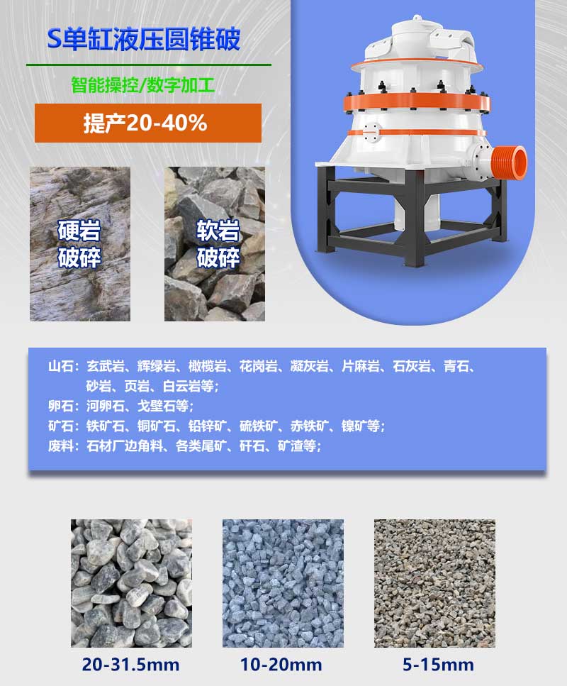 单缸圆锥破可破碎的物料 单缸圆锥破可破碎的物料